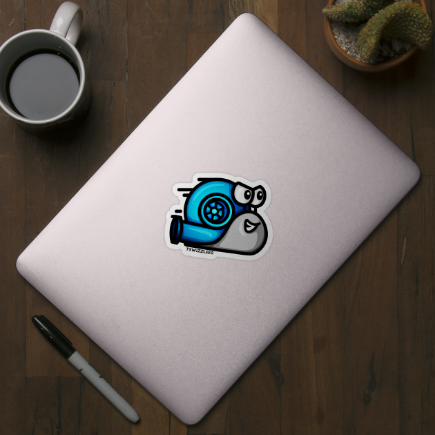 Turbo Snail - Gray/Deep Blue by hoddynoddy